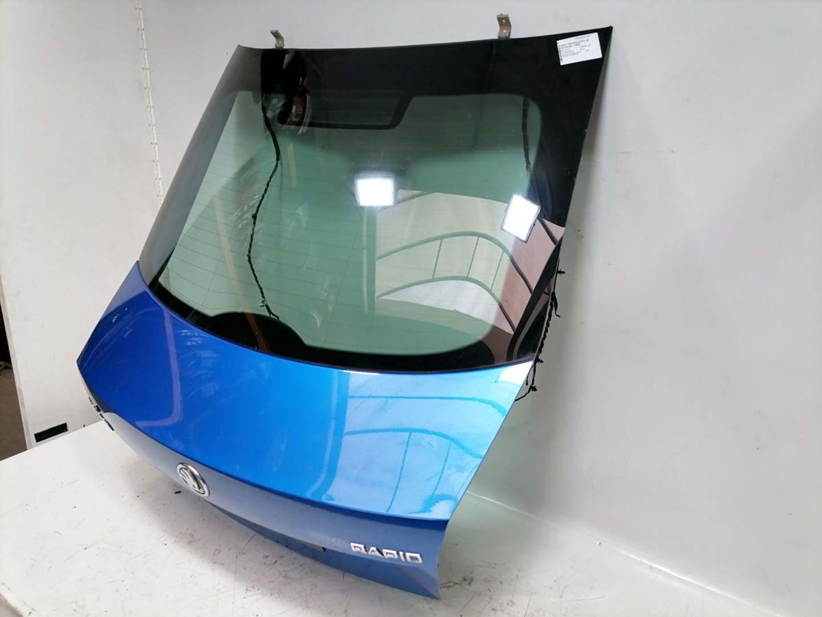 Skoda Rapid NH original Heckklappe mit Heckscheibe Limousine LF5W Race Blue Bj.2013